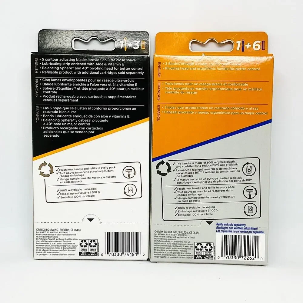 BiC Razors-Hybrid Flex 5 Titanium & Hybrid Comfort 3